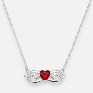 Colgante Corazón Infinito Circones Rubí