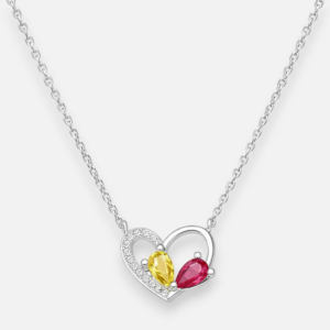 Collar Corazón Circones Multicolor