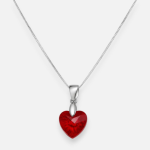 Collar Corazón Cristal Hecho con Swarovski® Rojo