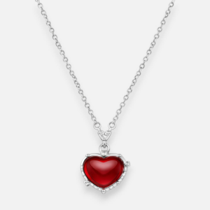Collar Corazón Cristal Rojo